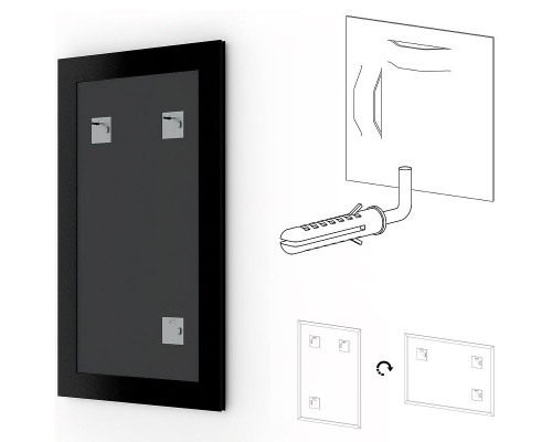 Купить Зеркало Evoform Definite 71х51 BY 3036 в багетной раме - Мозаика хром 46 мм в магазине сантехники Santeh-Crystal.ru