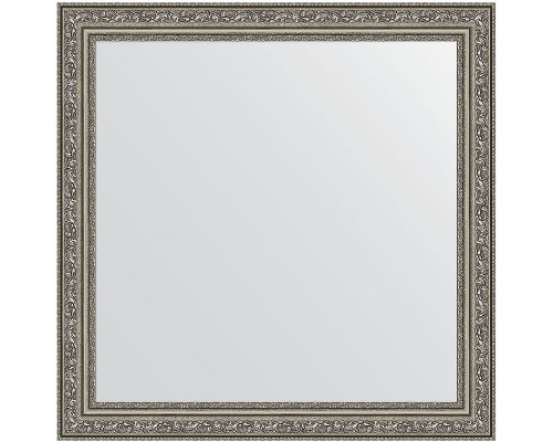 Купить Зеркало Evoform Definite 64х64 BY 3136 в багетной раме - Виньетка состаренное серебро 56 мм в магазине сантехники Santeh-Crystal.ru