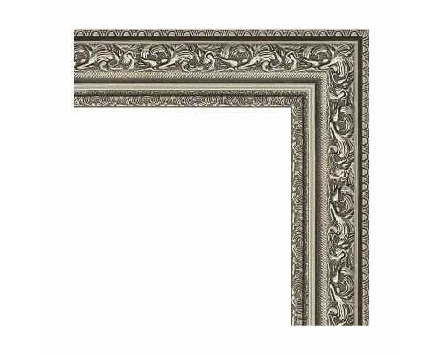 Купить Зеркало Evoform Definite 64х64 BY 3136 в багетной раме - Виньетка состаренное серебро 56 мм в магазине сантехники Santeh-Crystal.ru