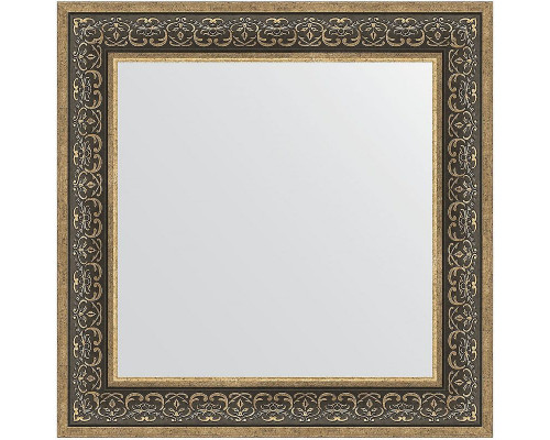 Заказать Зеркало Evoform Definite 73х73 BY 3160 в багетной раме - Вензель серебряный 101 мм в магазине сантехники Santeh-Crystal.ru