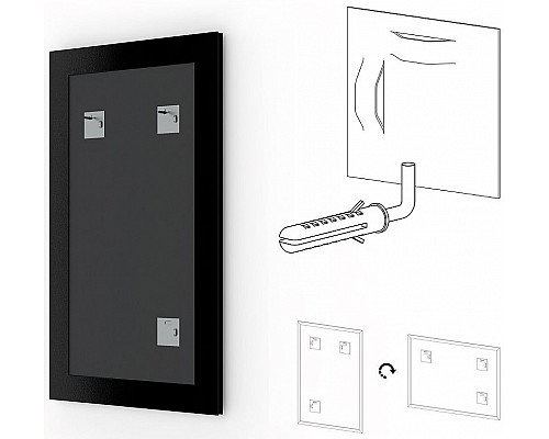 Купить Зеркало Evoform Definite 80х60 BY 3056 в багетной раме - Бронзовая лава 90 мм в магазине сантехники Santeh-Crystal.ru
