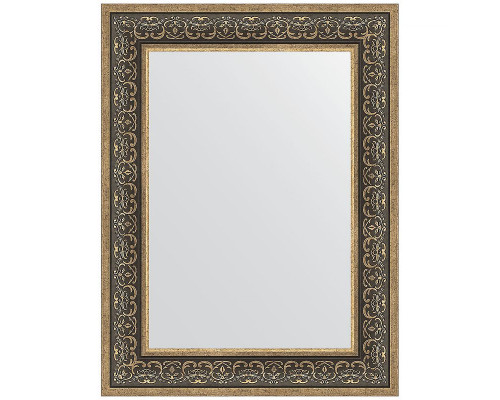 Заказать Зеркало Evoform Definite 83х63 BY 3064 в багетной раме - Вензель серебряный 101 мм в магазине сантехники Santeh-Crystal.ru