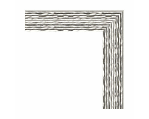 Купить Зеркало Evoform Definite 91х71 BY 3262 в багетной раме - Волна алюминий 46 мм в магазине сантехники Santeh-Crystal.ru