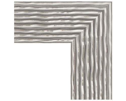 Купить Зеркало Evoform Definite 80х80 BY 3249 в багетной раме - Волна хром 90 мм в магазине сантехники Santeh-Crystal.ru
