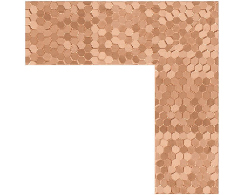 Купить Зеркало Evoform Definite 76х56 BY 3050 в багетной раме - Соты медь 70 мм в магазине сантехники Santeh-Crystal.ru