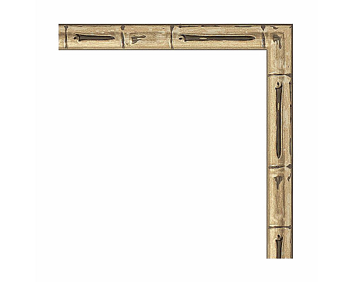 Купить Зеркало Evoform Definite 67х47 BY 0625 в багетной раме - Серебряный бамбук 24 мм в магазине сантехники Santeh-Crystal.ru