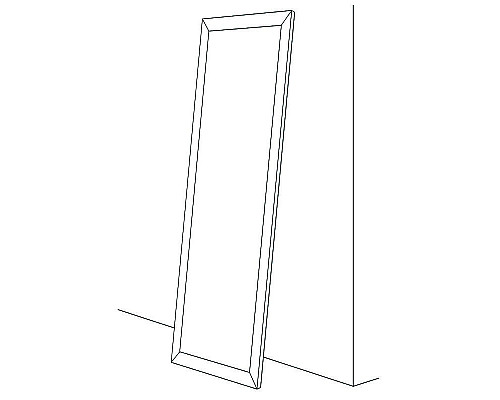 Приобрести Зеркало Evoform Definite Floor 201х81 BY 6008 в багетной раме - Чеканка золотая 90 мм в магазине сантехники Santeh-Crystal.ru