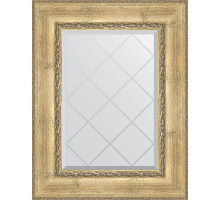 Зеркало Evoform Exclusive-G 80х62 BY 4041 с гравировкой в багетной раме - Состаренное серебро с орнаментом 120 мм