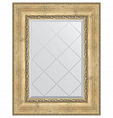 Зеркало Evoform Exclusive-G 80х62 BY 4041 с гравировкой в багетной раме - Состаренное серебро с орнаментом 120 мм