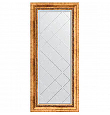 Зеркало Evoform Exclusive-G 126х56 BY 4060 с гравировкой в багетной раме - Римское золото 88 мм