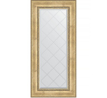 Зеркало Evoform Exclusive-G 132х62 BY 4084 с гравировкой в багетной раме - Состаренное серебро с орнаментом 120 мм