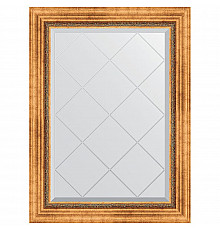 Зеркало Evoform Exclusive-G 89х66 BY 4103 с гравировкой в багетной раме - Римское золото 88 мм