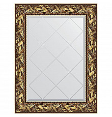Зеркало Evoform Exclusive-G 91х69 BY 4113 с гравировкой в багетной раме - Византия золото 99 мм