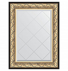 Зеркало Evoform Exclusive-G 92х70 BY 4122 с гравировкой в багетной раме - Барокко золото 106 мм