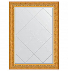 Зеркало Evoform Exclusive-G 102х75 BY 4181 с гравировкой в багетной раме - Сусальное золото 80 мм