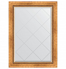 Зеркало Evoform Exclusive-G 104х76 BY 4189 с гравировкой в багетной раме - Римское золото 88 мм