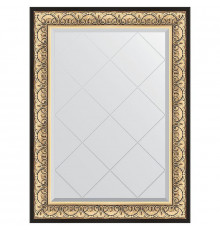Зеркало Evoform Exclusive-G 107х80 BY 4208 с гравировкой в багетной раме - Барокко золото 106 мм