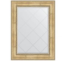 Зеркало Evoform Exclusive-G 110х82 BY 4213 с гравировкой в багетной раме - Состаренное серебро с орнаментом 120 мм