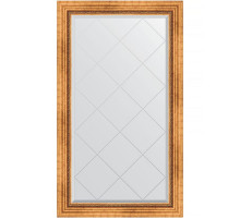 Зеркало Evoform Exclusive-G 131х76 BY 4232 с гравировкой в багетной раме - Римское золото 88 мм