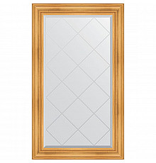 Зеркало Evoform Exclusive-G 134х79 BY 4245 с гравировкой в багетной раме - Травленое золото 99 мм