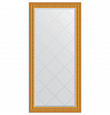 Зеркало Evoform Exclusive-G 157х75 BY 4267 с гравировкой в багетной раме - Сусальное золото 80 мм