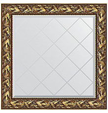 Зеркало Evoform Exclusive-G 89х89 BY 4328 с гравировкой в багетной раме - Византия золото 99 мм