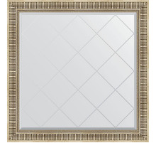 Зеркало Evoform Exclusive-G 107х107 BY 4454 с гравировкой в багетной раме - Серебряный акведук 93 мм