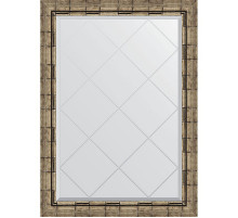 Зеркало Evoform Exclusive-G 101х73 BY 4179 с гравировкой в багетной раме - Серебряный бамбук 73 мм