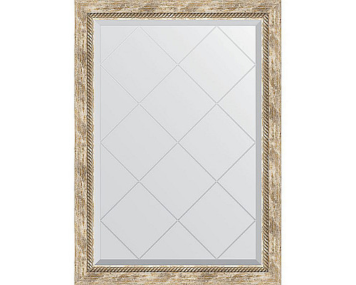 Заказать Зеркало Evoform Exclusive-G 101х73 BY 4177 с гравировкой в багетной раме - Прованс с плетением 70 мм в магазине сантехники Santeh-Crystal.ru