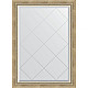 Купить Зеркало Evoform Exclusive-G 101х73 BY 4175 с гравировкой в багетной раме - Состаренное серебро с плетением 70 мм в магазине сантехники Santeh-Crystal.ru