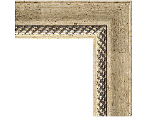 Купить Зеркало Evoform Exclusive-G 101х73 BY 4175 с гравировкой в багетной раме - Состаренное серебро с плетением 70 мм в магазине сантехники Santeh-Crystal.ru