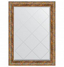 Зеркало Evoform Exclusive-G 102х75 BY 4187 с гравировкой в багетной раме - Виньетка античная бронза 85 мм