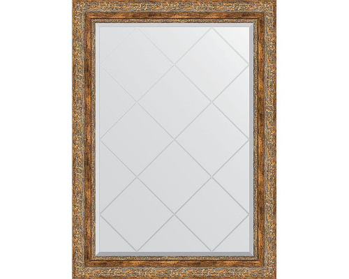 Приобрести Зеркало Evoform Exclusive-G 102х75 BY 4187 с гравировкой в багетной раме - Виньетка античная бронза 85 мм в магазине сантехники Santeh-Crystal.ru