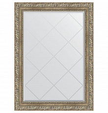 Зеркало Evoform Exclusive-G 102х75 BY 4186 с гравировкой в багетной раме - Виньетка античное серебро 85 мм