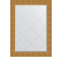 Зеркало Evoform Exclusive-G 104х76 BY 4194 с гравировкой в багетной раме - Чеканка золотая 90 мм