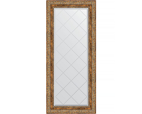 Приобрести Зеркало Evoform Exclusive-G 125х55 BY 4058 с гравировкой в багетной раме - Виньетка античная бронза 85 мм в магазине сантехники Santeh-Crystal.ru