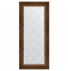 Зеркало Evoform Exclusive-G 126х56 BY 4062 с гравировкой в багетной раме - Римская бронза 88 мм