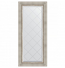 Зеркало Evoform Exclusive-G 126х56 BY 4061 с гравировкой в багетной раме - Римское серебро 88 мм