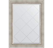 Зеркало Evoform Exclusive-G 104х76 BY 4190 с гравировкой в багетной раме - Римское серебро 88 мм