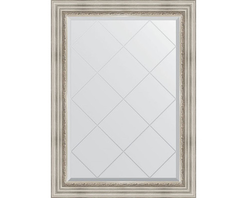Заказать Зеркало Evoform Exclusive-G 104х76 BY 4190 с гравировкой в багетной раме - Римское серебро 88 мм в магазине сантехники Santeh-Crystal.ru