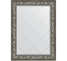 Зеркало Evoform Exclusive-G 106х79 BY 4200 с гравировкой в багетной раме - Византия серебро 99 мм