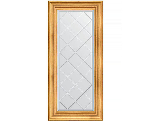 Заказать Зеркало Evoform Exclusive-G 128х59 BY 4073 с гравировкой в багетной раме - Травленое золото 99 мм в магазине сантехники Santeh-Crystal.ru