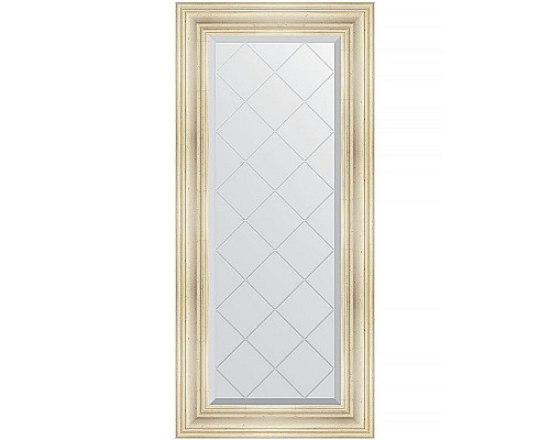 Купить Зеркало Evoform Exclusive-G 128х59 BY 4074 с гравировкой в багетной раме - Травленое серебро 99 мм в магазине сантехники Santeh-Crystal.ru