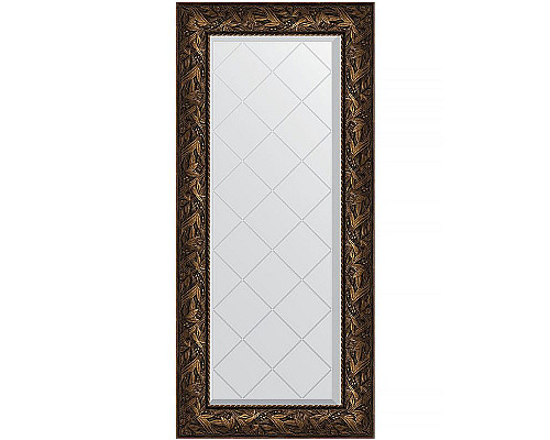 Заказать Зеркало Evoform Exclusive-G 128х59 BY 4072 с гравировкой в багетной раме - Византия бронза 99 мм в магазине сантехники Santeh-Crystal.ru