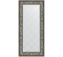 Зеркало Evoform Exclusive-G 128х59 BY 4071 с гравировкой в багетной раме - Византия серебро 99 мм