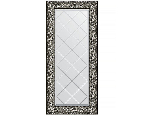 Купить Зеркало Evoform Exclusive-G 128х59 BY 4071 с гравировкой в багетной раме - Византия серебро 99 мм в магазине сантехники Santeh-Crystal.ru