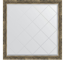 Зеркало Evoform Exclusive-G 103х103 BY 4436 с гравировкой в багетной раме - Старое дерево с плетением 70 мм