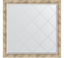 Зеркало Evoform Exclusive-G 103х103 BY 4435 с гравировкой в багетной раме - Прованс с плетением 70 мм