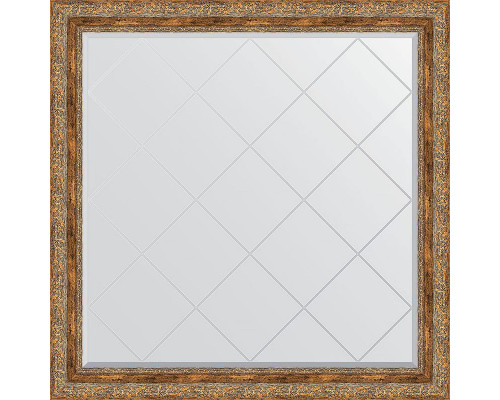 Приобрести Зеркало Evoform Exclusive-G 105х105 BY 4445 с гравировкой в багетной раме - Виньетка античная бронза 85 мм в магазине сантехники Santeh-Crystal.ru