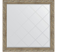 Зеркало Evoform Exclusive-G 105х105 BY 4444 с гравировкой в багетной раме - Виньетка античное серебро 85 мм